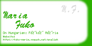 maria fuko business card